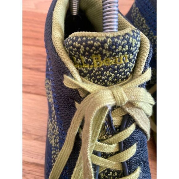 L.L. Bean Kid's Blue & Green Knit Athletic high top Sneakers size 4 - Picture 4 of 10